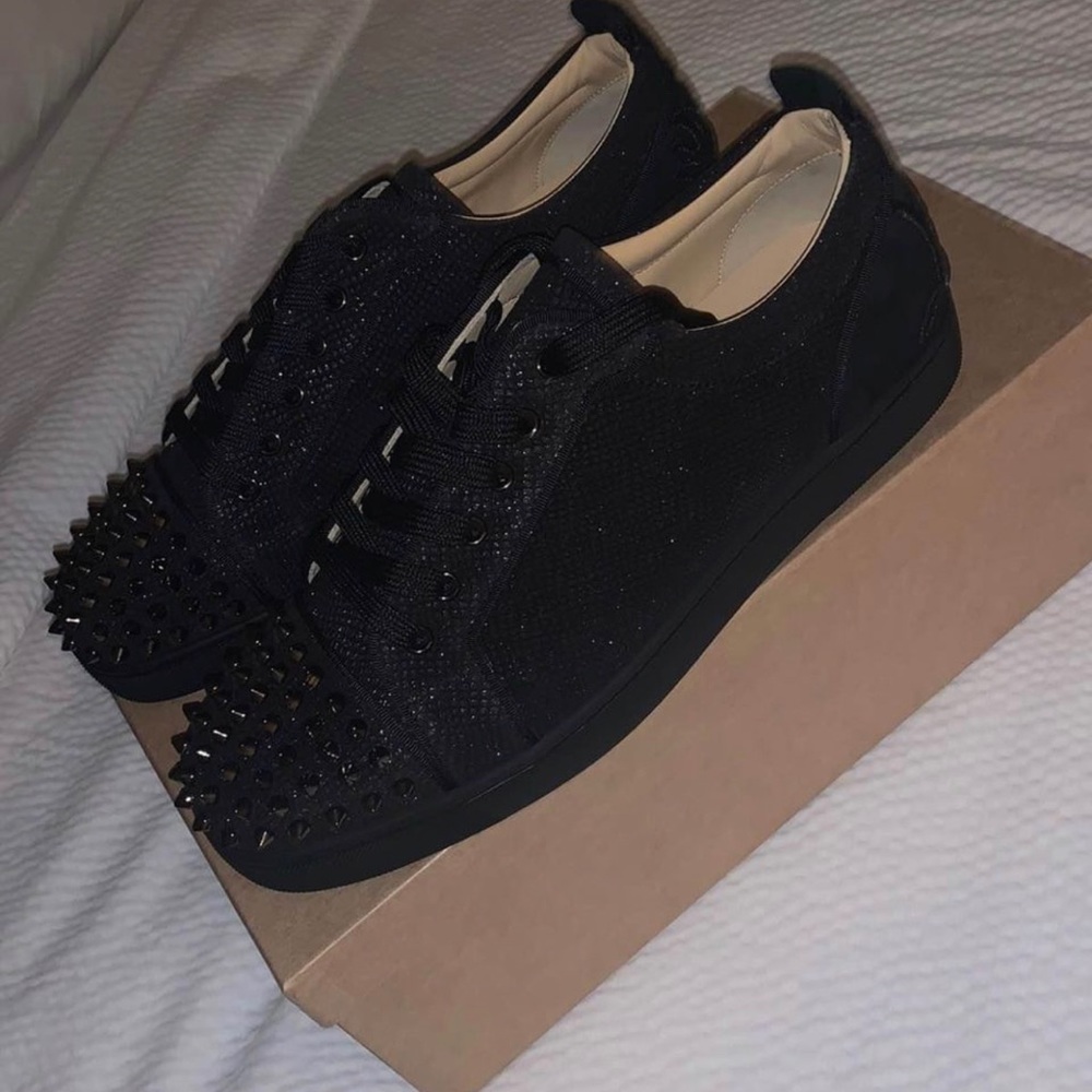 Black Christian Louboutin Red Bottoms Size 12
